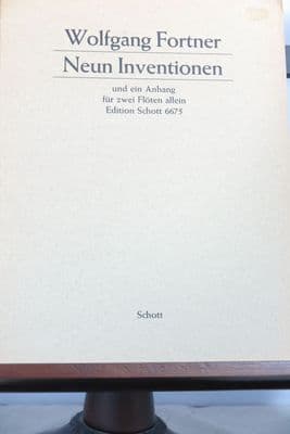 Fortner W - Neun Inventionen und ein Anhang (Nine Inventions & an Appendix) for 2 Flutes