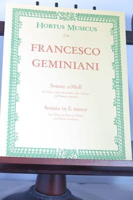 Geminiani F - Sonata in E Minor for Oboe (or Flute or Violin) & Basso Continuo
