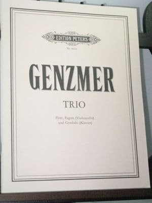Genzmer H - Trio for Flute Bassoon (or Cello) & Harpsichord (or Piano)