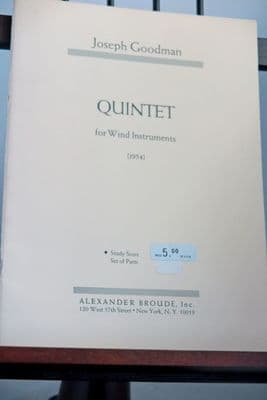 Goodman J - Quintet for Wind Instruments (Score only)