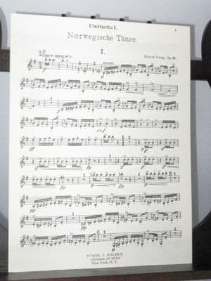 Grieg E - 4 Norwegian Dances Op 35 Clarinet 1 Part