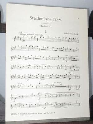 Grieg E - Symphonic Dances Op 64 Clarinet 1 Part