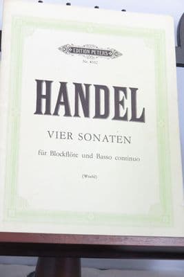 Handel G F - 4 Sonatas for Recorder (or Flute or Violin) & Basso Continuo