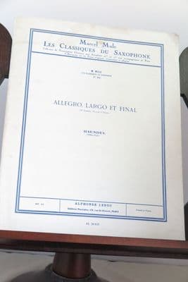 Handel G F - Allegro Largo & Finale for Alto Saxophone & Piano arr Mule M