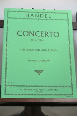 Handel G F - Concerto in G Minor for Bassoon & Piano arr Sharrow L