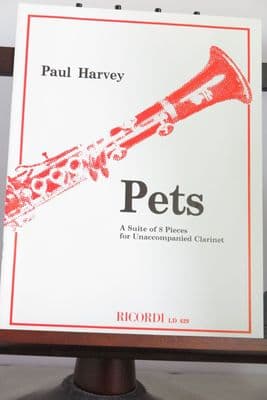 Harvey P - Pets - A Suite of 8 Pieces for Unaccomanied Clarinet