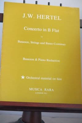 Hertel J W - Concerto in B Flat for Bassoon & Piano arr Block R P