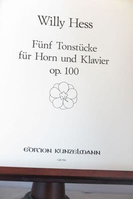Hess W - 5 Tonstucke Op 100 for Horn & Piano [INCOMPLETE]
