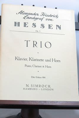Hessen A F L von - Trio Op 3 for Clarinet Horn & Piano