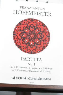 Hoffmeister F A - Partita No 1 for 2 Clarinets 2 Horns & 2 Bassoons