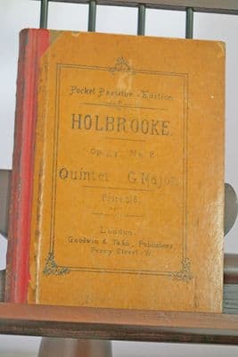 Holbrooke J - Quintet No 2 Op 27 No 2 for Clarinet 2 Violins Viola & Cello (Score only)