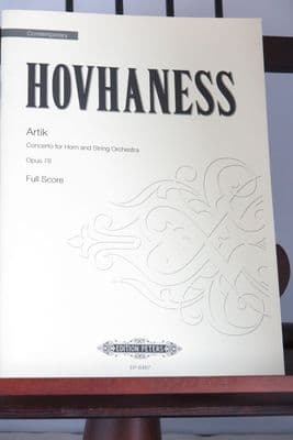 Hovhaness A - Artik Concerto Op 78 for Horn & String Orchestra (Score only)
