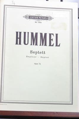 Hummel J N - Septet Op 74 for Flute Oboe Horn Viola Cello Double Bass & Piano