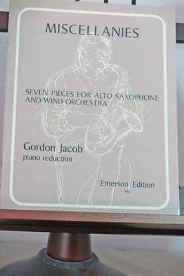 Jacob G - Seven Pieces for Alto Saxophone & Wind Orchestra (Piano reduction)