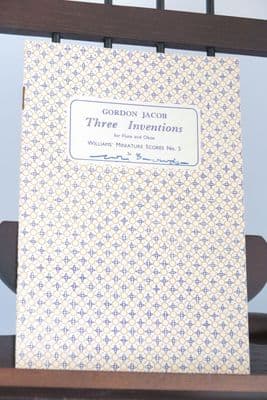 Jacob G - Three Inventions for Flute and Oboe