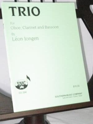 Jongen L - Trio for Oboe Clarinet & Bassoon