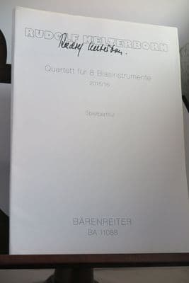 Kelterborn R - Quartet for 8 Wind Instruments (4 Players)