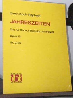 Koch-Raphael E - Jahreszeiten Trio Op 15 for Oboe Clarinet & Bassoon