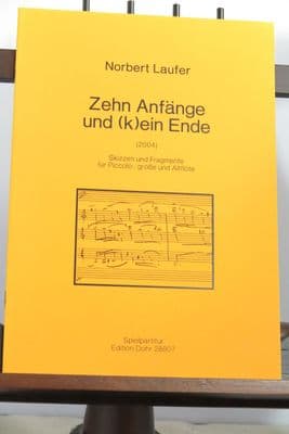 Laufer N - Zehn Anfange und (k)ein Ende for Piccolo Flute & Alto Flute