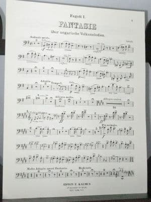 Liszt F - Fantasy on Hungarian Folk Melodies Bassoon 1 Part