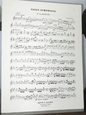 Liszt F - Faust Symphony Clarinet 1 Part