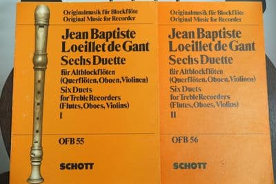 Loeillet J B - 6 Duets for Treble Recorders (or Flutes, Oboes, Violins) Vols 1&2