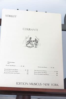 Loeillet J B - Courante for Flute Clarinet & Piano arr Forst R
