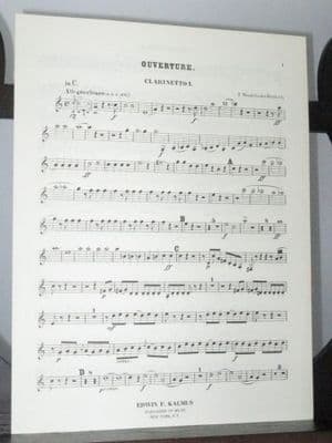 Mendelssohn F - Trumpet Overture Op 95 Clarinet 1 Part