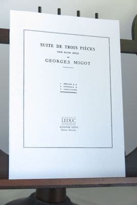 Migot G - Suite de Trois Pieces for Solo Flute