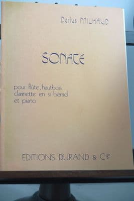 Milhaud D - Sonata for Flute Oboe Clarinet & Piano