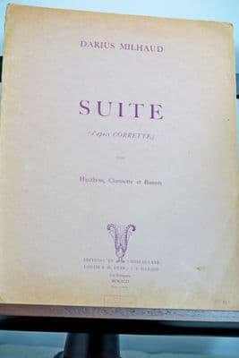 Milhaud D - Suite (d'apres Corrette) for Oboe Clarinet & Bassoon