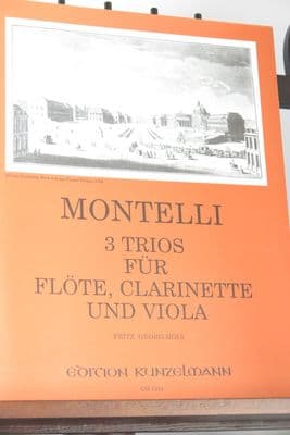 Montelli - 3 Trios for Flute Clarinet & Viola