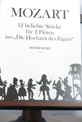 Mozart W A - 12 Favourite Pieces for 2 Flutes from The Marriage of Figaro ed Reede R de