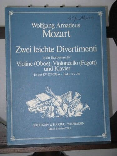 Mozart W A - 2 Easy Divertimenti K252 K240 arr Naumann E
