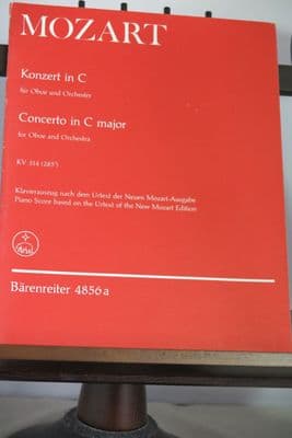 Mozart W A - Concerto in C KV314 (285d) for Oboe & Piano arr Moehn H