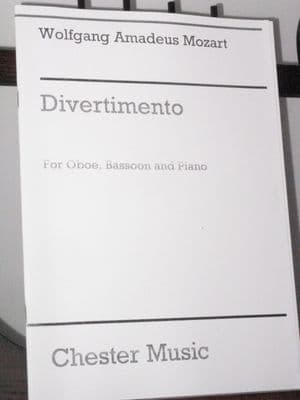 Mozart W A - Divertimento for Oboe Bassoon & Piano arr Rothwell E