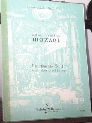 Mozart W A - Divertimento No 1 K229/1 for 2 Clarinets & Bassoon