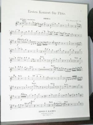 Mozart W A - Flute Concerto No 1 K313 Oboe 1 Part