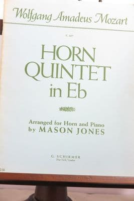 Mozart W A - Horn Quintet in E Flat K407 for Horn & Piano arr Jones M