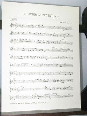 Mozart W A - Piano Concerto No 5 K175 Oboe 1 Part