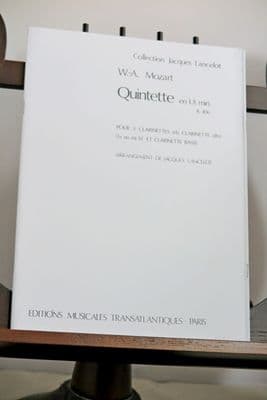 Mozart W A - Quintet in C Minor K406 for Clarinet Ensemble arr Lancelot J