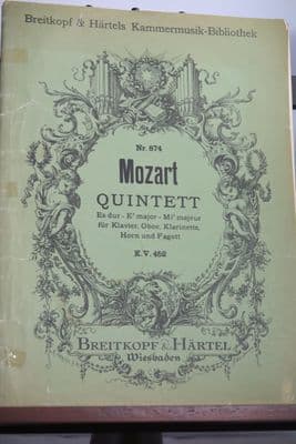 Mozart W A - Quintet in E Flat KV 452
