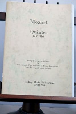 Mozart W A - Quintet KV516 for 5 Clarinets (4 Clarinets & Bass Clarinet) arr Andrews L