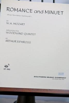 Mozart W A - Romance & Minuet from Eine Kleine Nachtmusik for Wind Quintet arr Ephross A