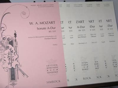 Mozart W A - Sonata in A KV331 arr Breuer H