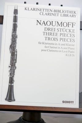 Naoumoff E - Three Pieces for Clarinet in A & Piano