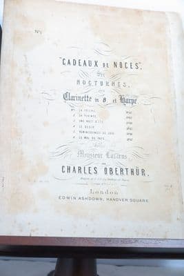 Oberthur C - La Priere Op 62 - No 1 from Cadeaux de Noces for Clarinet & Harp