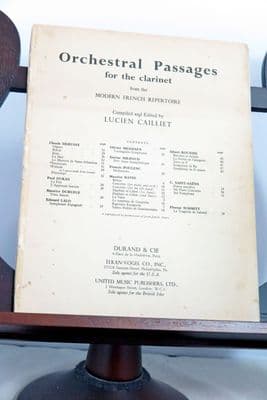 Orchestral Passages for the Clarinet from the Modern Fench Repertoire ed Cailliet L