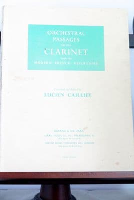Orchestral Passages for the Clarinet from The Modern French Repertoire ed Cailliet L