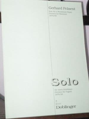 Prasent G - Solo for a Woodwind Player (Version for Bassoon)